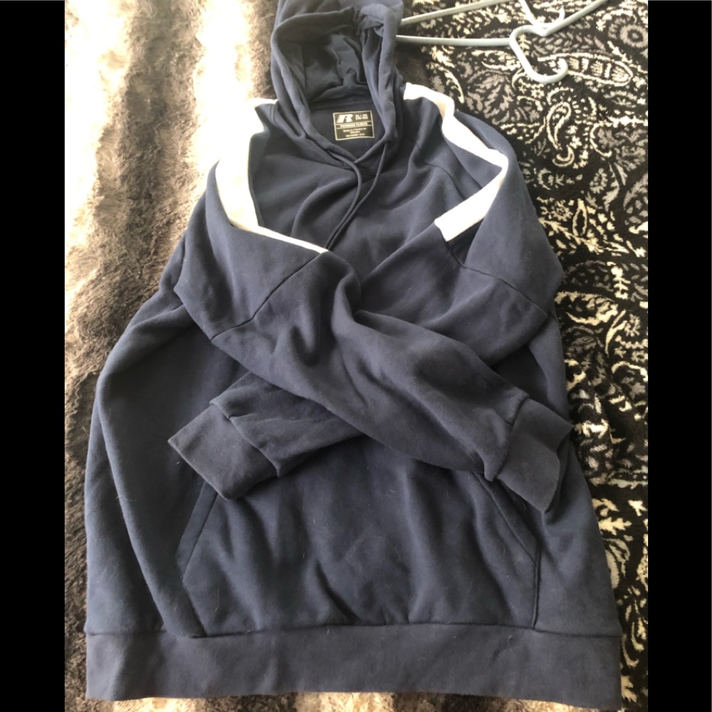 Russel navy blue/white hoodie